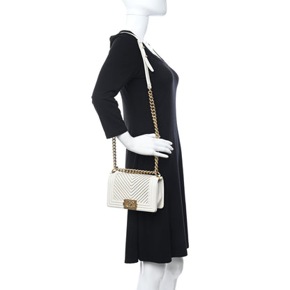 Chanel Calfskin Embroidered Small Boy Flap Ivory 3 of 11