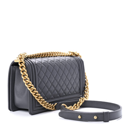 Chanel Caviar Quilted Medium Boy Flap Grey 3 of 9