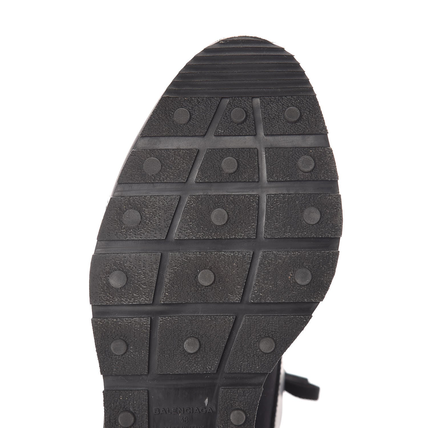 Balenciaga Mesh Calfskin Neoprene Suede Womens Race Runner Sneakers 38 Black 9 of 12