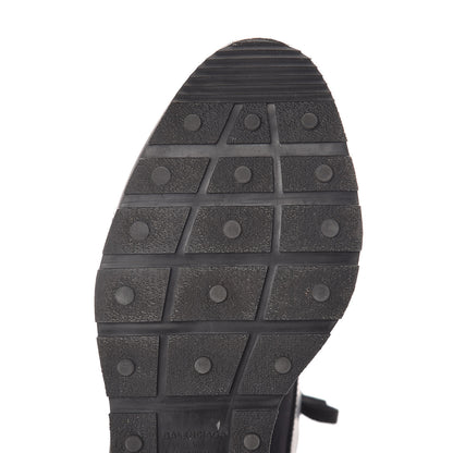 Balenciaga Mesh Calfskin Neoprene Suede Womens Race Runner Sneakers 38 Black 9 of 12