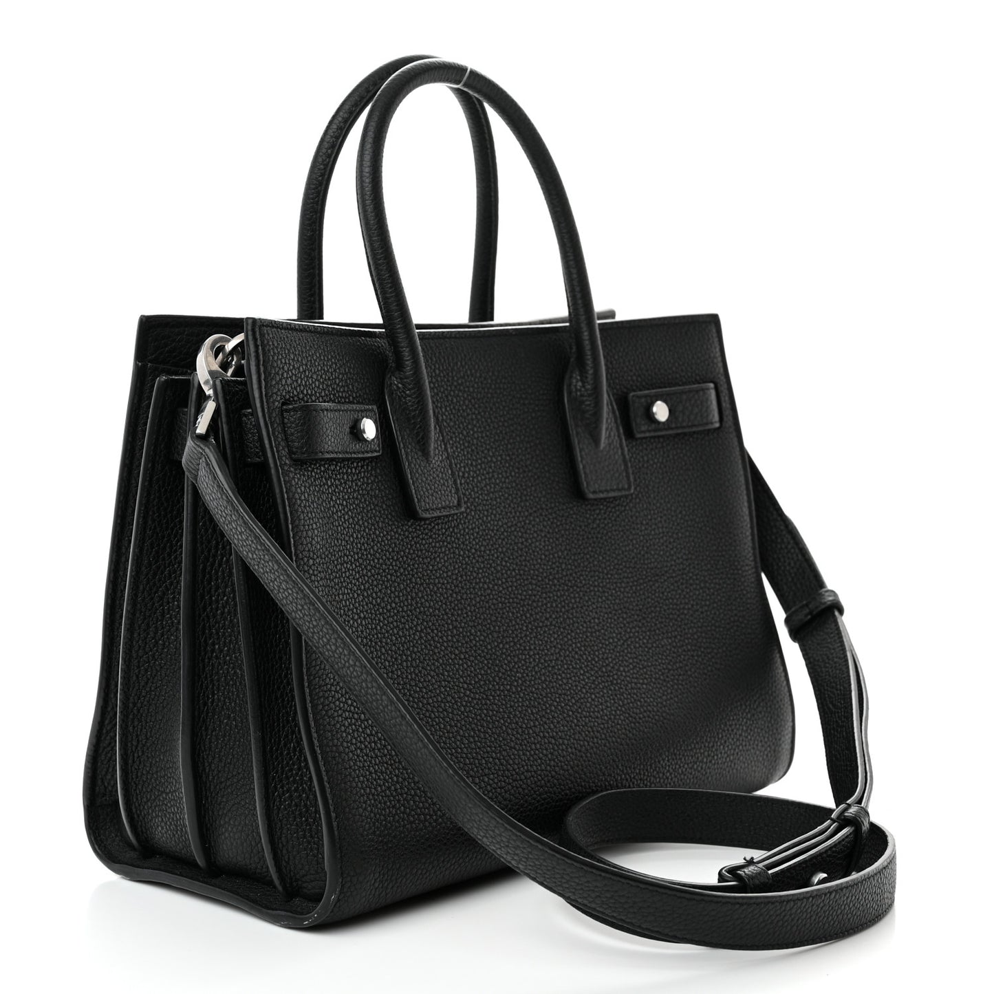 Grained Calfskin Baby Sac De Jour Souple Black