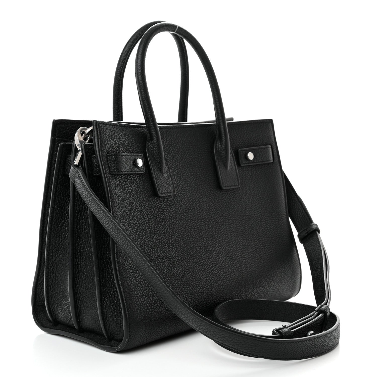 Saint Laurent Grained Calfskin Baby Sac De Jour Souple Black 3 of 18
