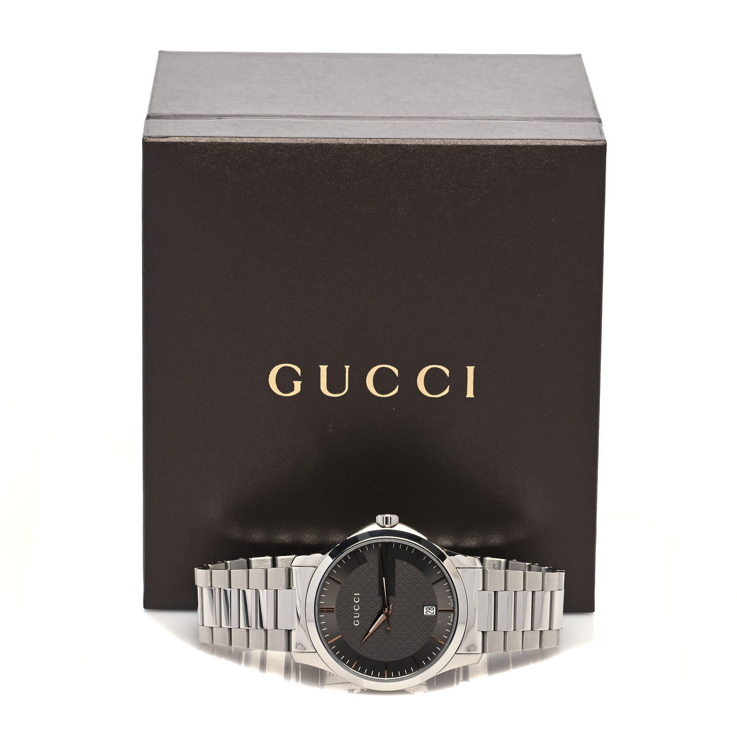 Gucci Stainless Steel 38mm G-Timeless Quartz Watch Grey 5 of 5