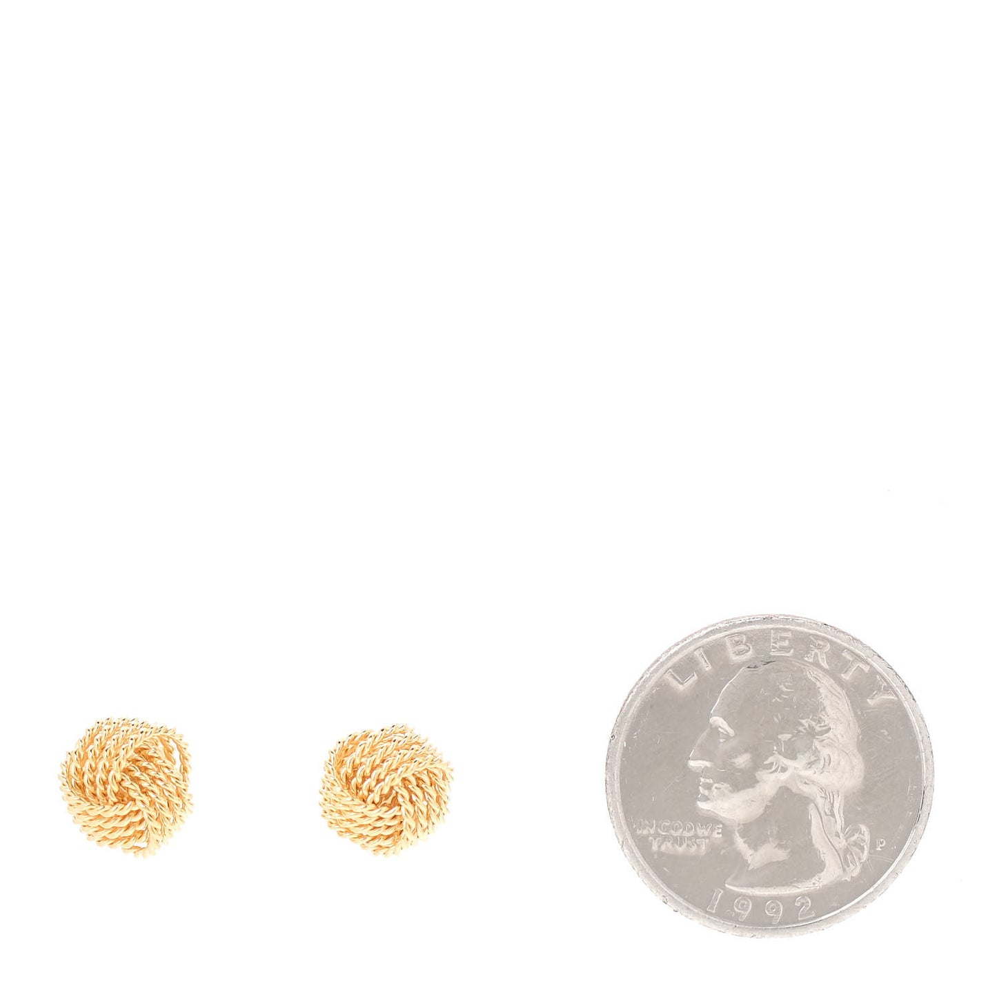 18K Yellow Gold Twist Knot Earrings