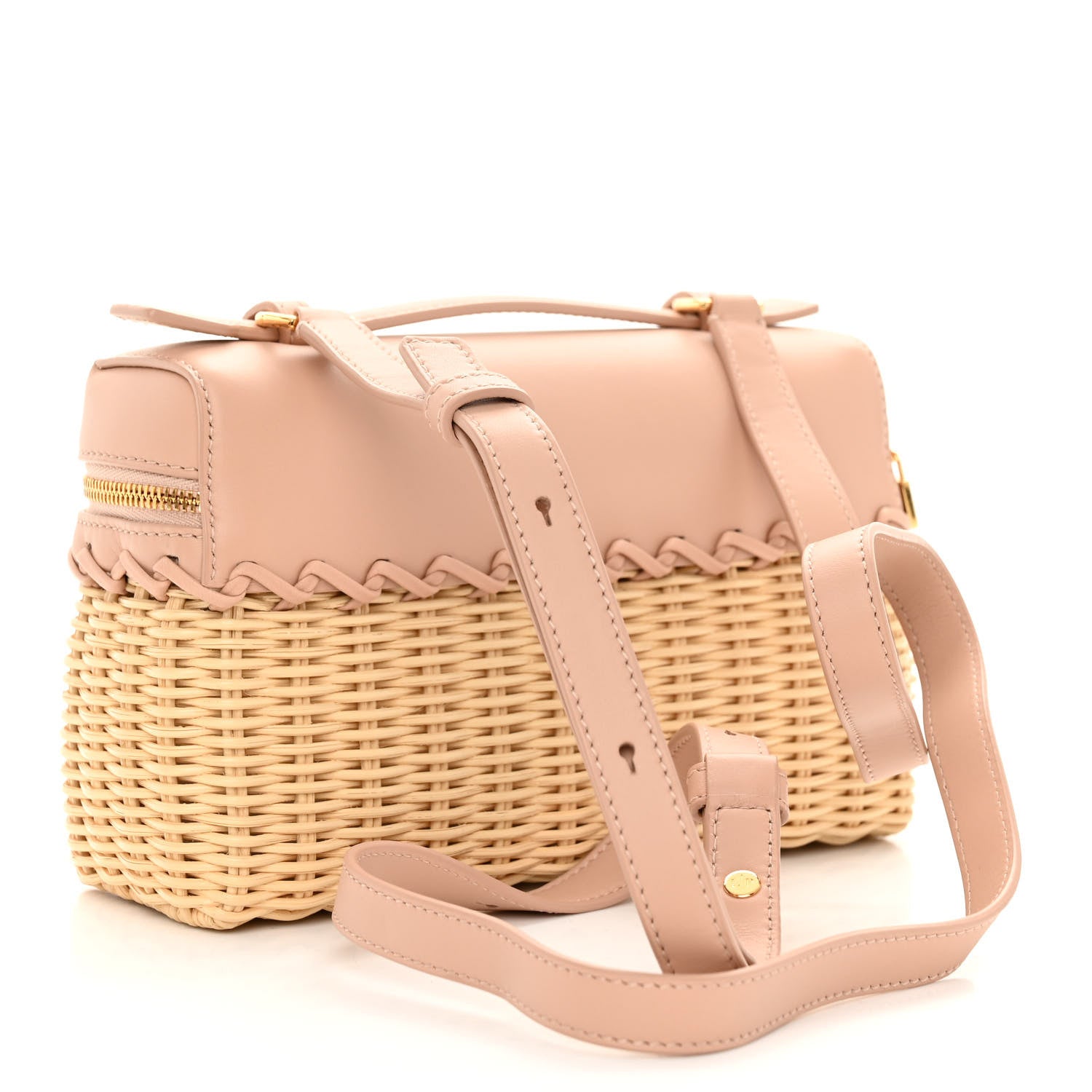 Loro Piana Wicker Calfskin L19 Extra Pocket Pouch Feather Pink 4 of 11