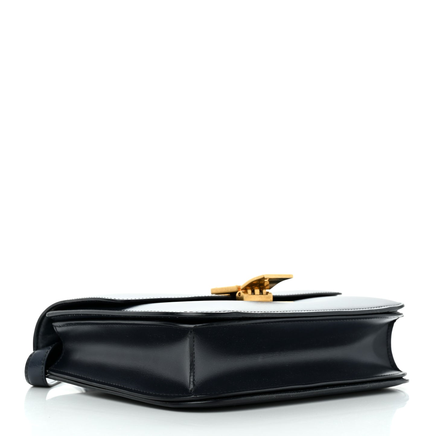 Box Calfskin Medium Classic Box Flap Bag Navy