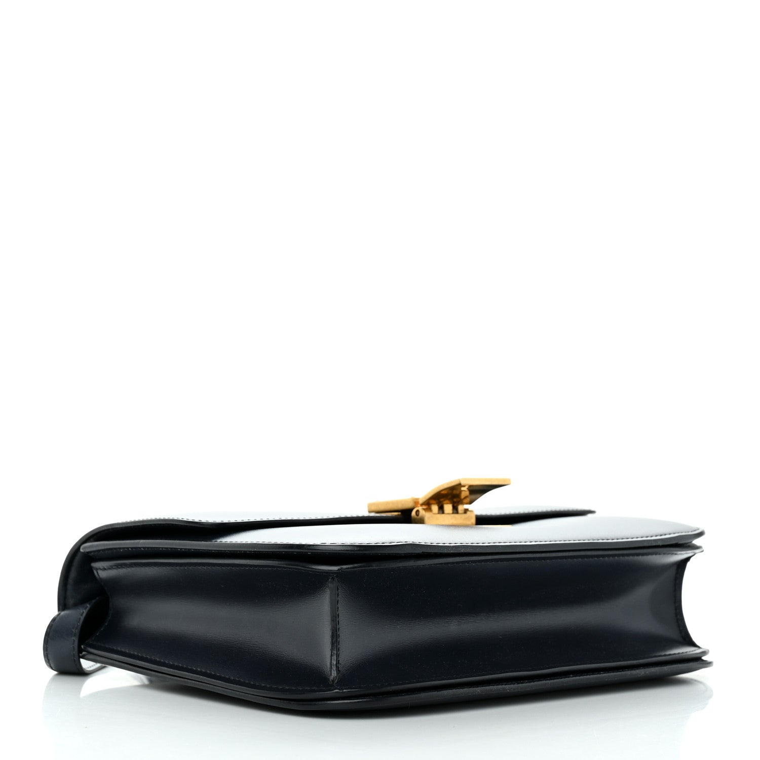 Celine Box Calfskin Medium Classic Box Flap Bag Navy 4 of 14