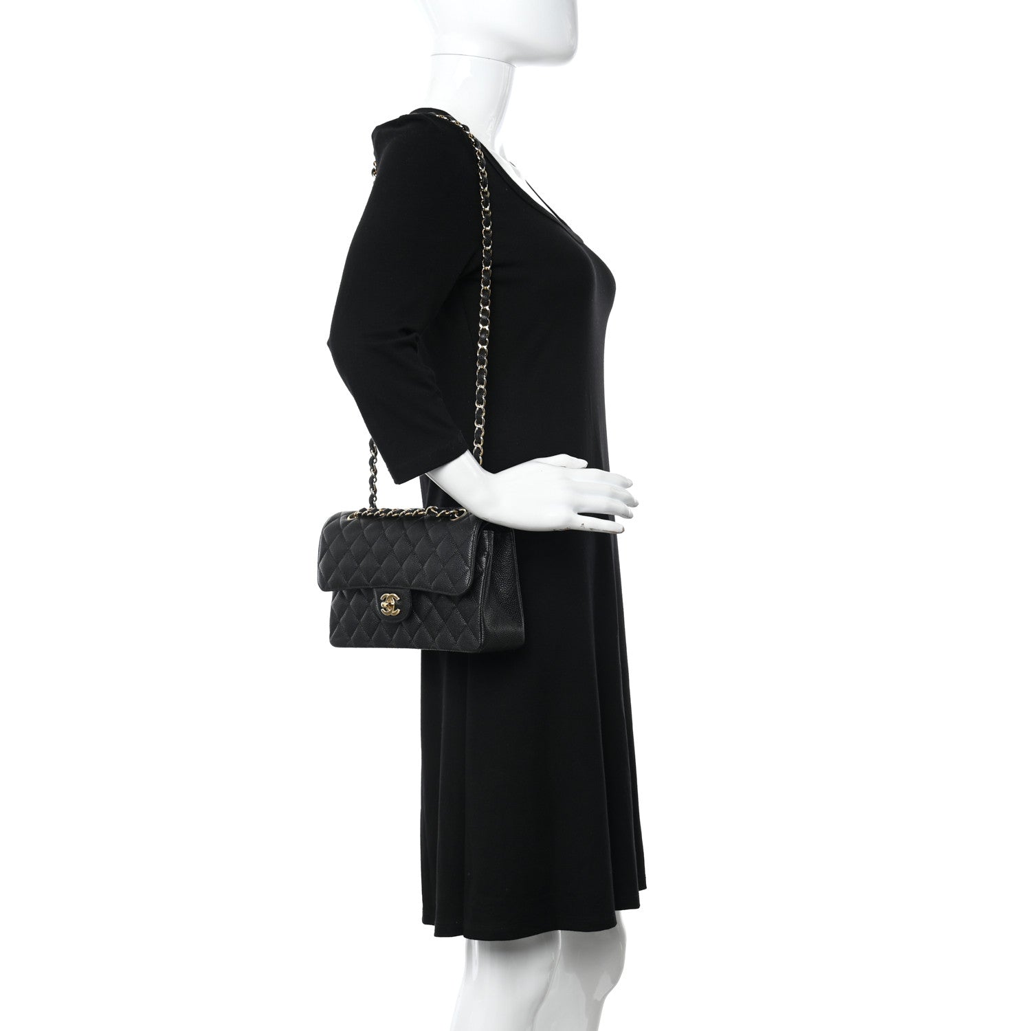 Chanel Caviar Quilted Small Double Flap Black 3 of 12