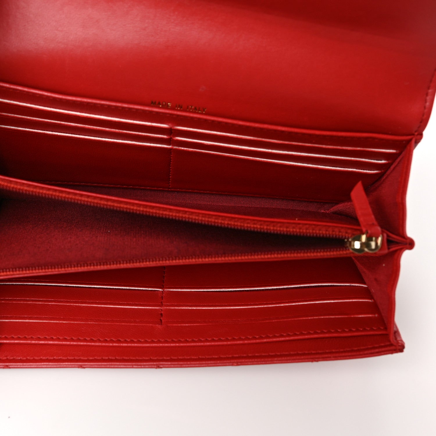 Chanel Lambskin Quilted Boy Flap Wallet Red 5 of 9