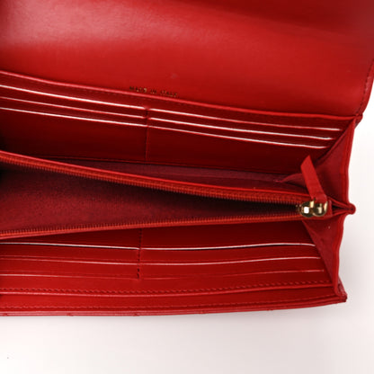 Chanel Lambskin Quilted Boy Flap Wallet Red 5 of 9