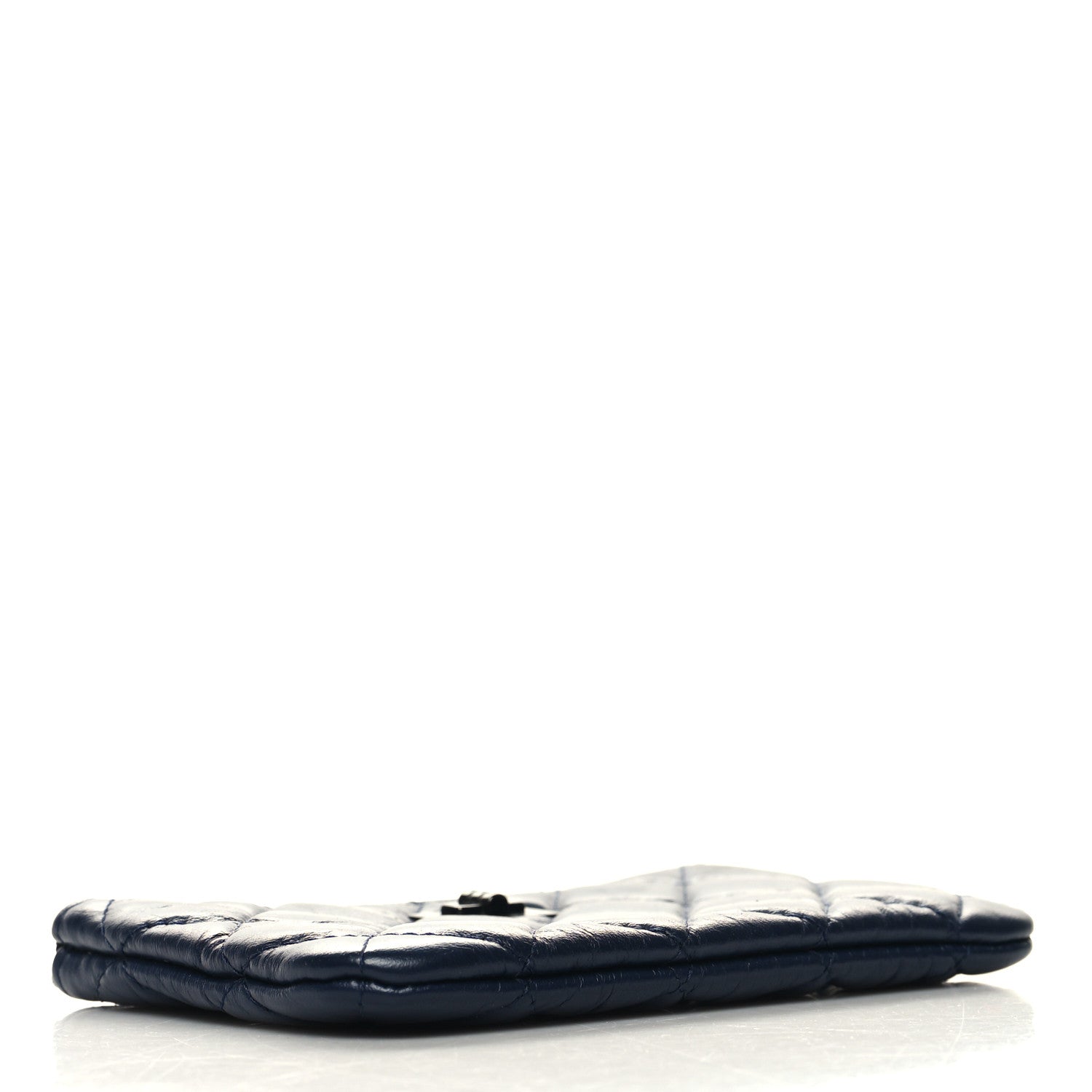 Chanel Aged Calfskin Quilted Small Reissue Cosmetic Case Navy 4 of 9