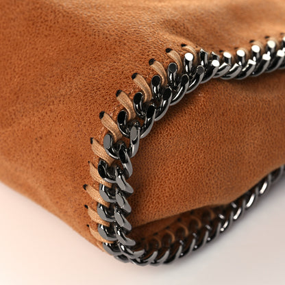 Stella McCartney X ED CURTIS Shaggy Deer Logo Embroidered Mini Falabella Fold Over Tote Brown 11 of 11