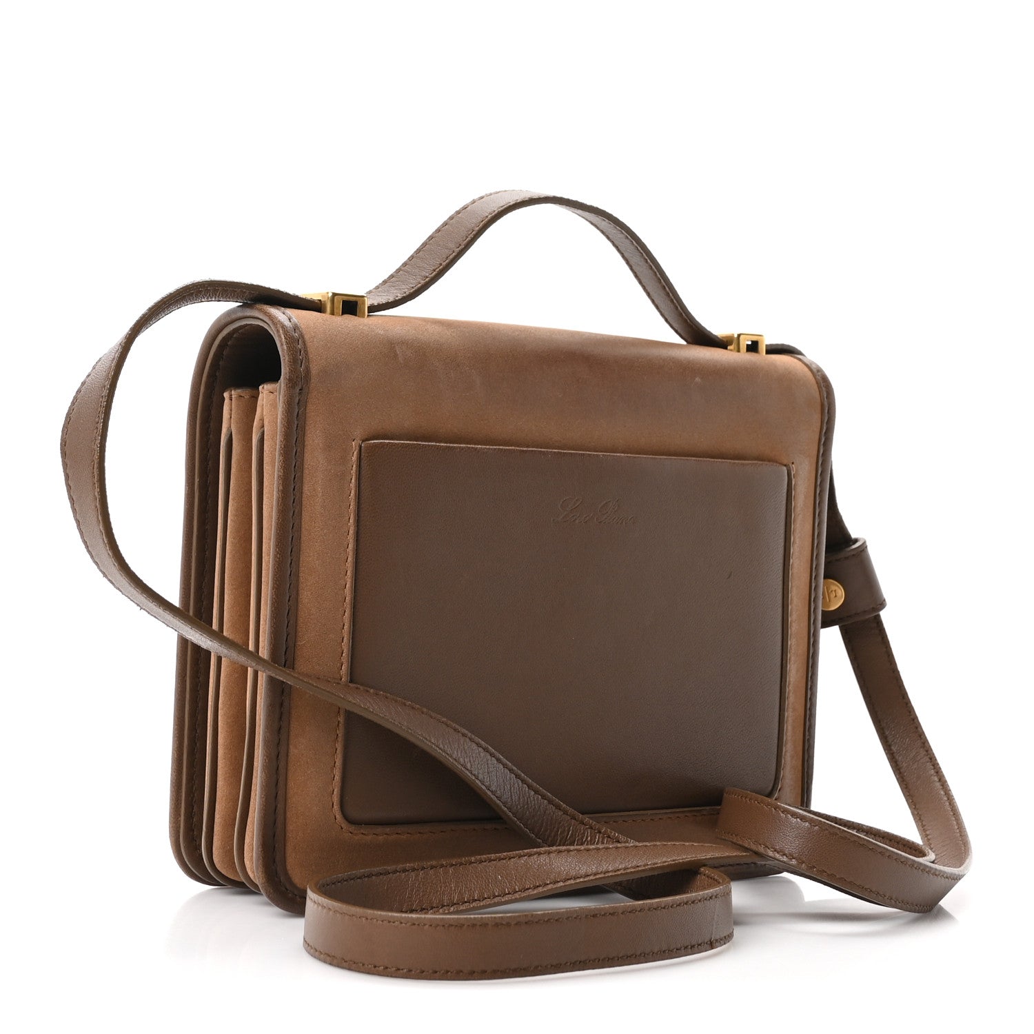Loro Piana Nubuck Nappa Petite Lock-In Brown 3 of 10