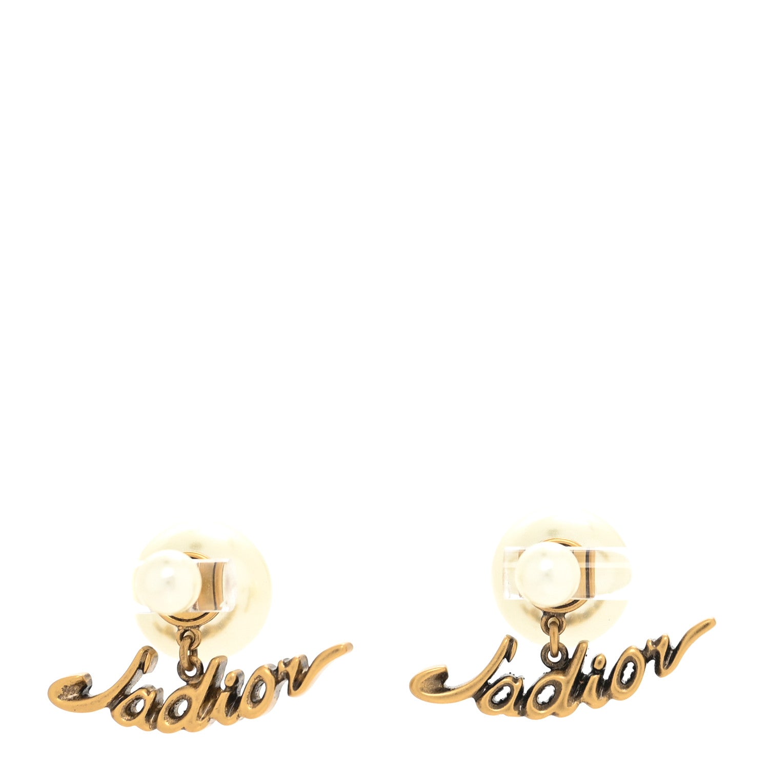 Christian Dior Pearl J'Adior Tribal Earrings Gold 1 of 3