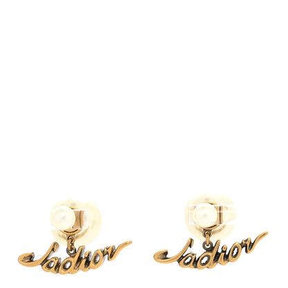 Christian Dior Pearl J'Adior Tribal Earrings Gold 1 of 3