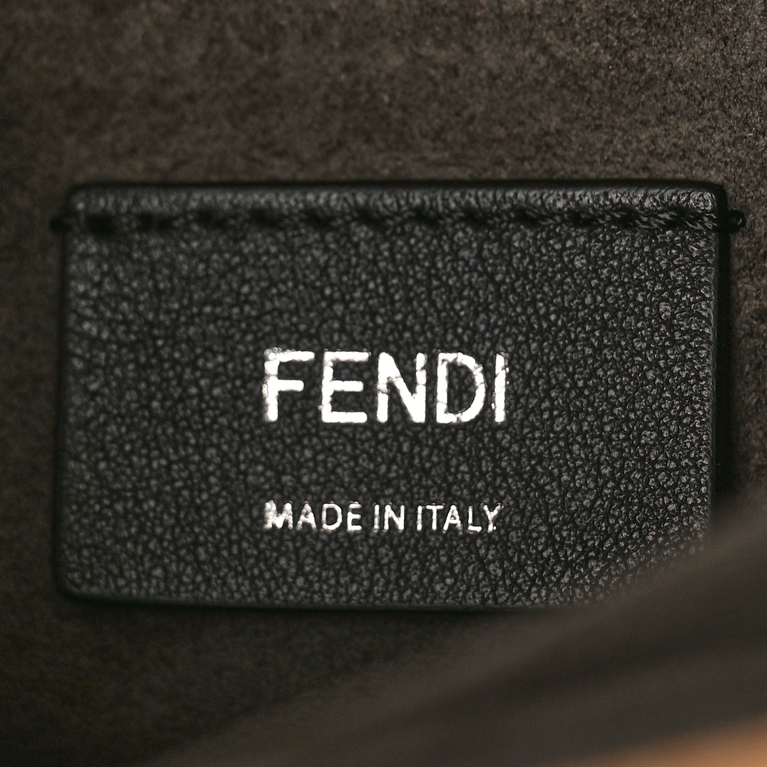 Fendi Vitello Liberty Dolce Scalloped Studded Scrollwork Kan I Shoulder Bag Cuoio White 6 of 8
