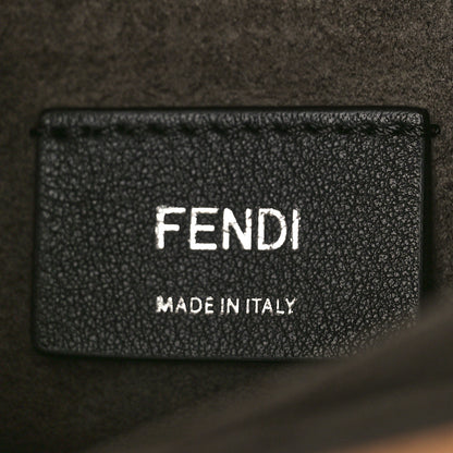 Fendi Vitello Liberty Dolce Scalloped Studded Scrollwork Kan I Shoulder Bag Cuoio White 6 of 8