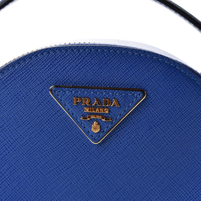 Prada Saffiano Lux Mini Odette Backpack Bleuette 6 of 6