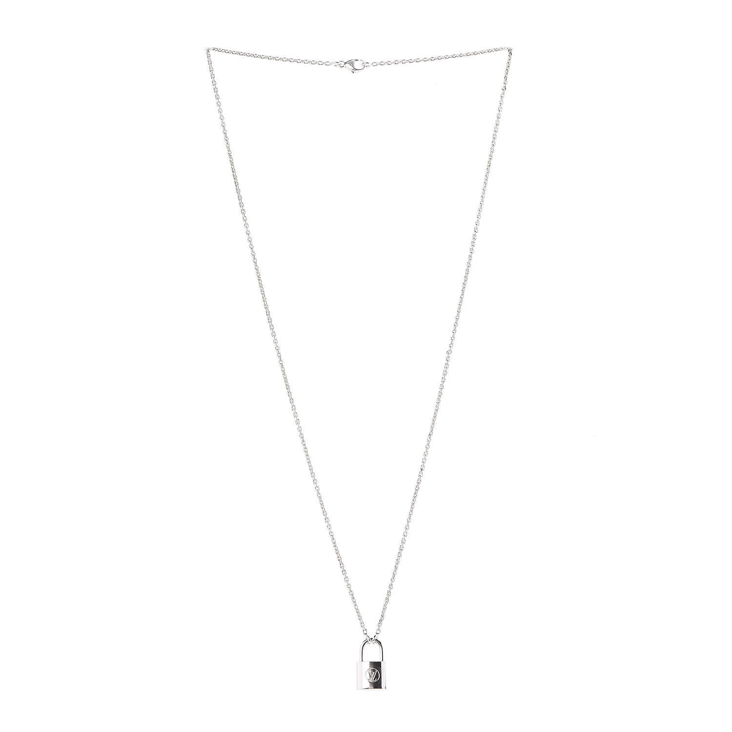 Louis Vuitton Sterling Silver Lockit Necklace 3 of 7