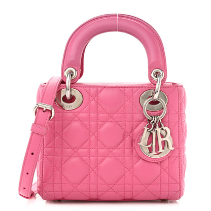 Christian Dior Lambskin Cannage Mini Lady Dior Sorbet 1 of 10