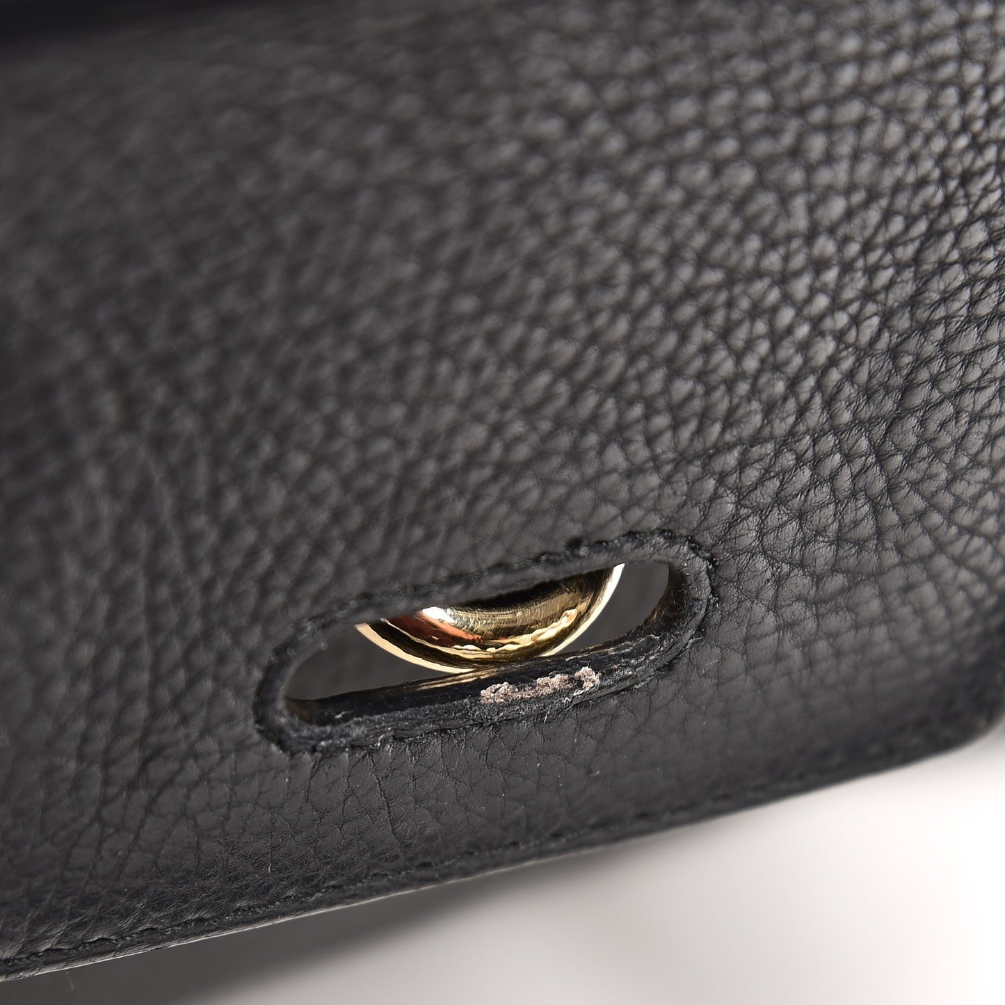 Grained Calfskin M Tube Round Tote Black