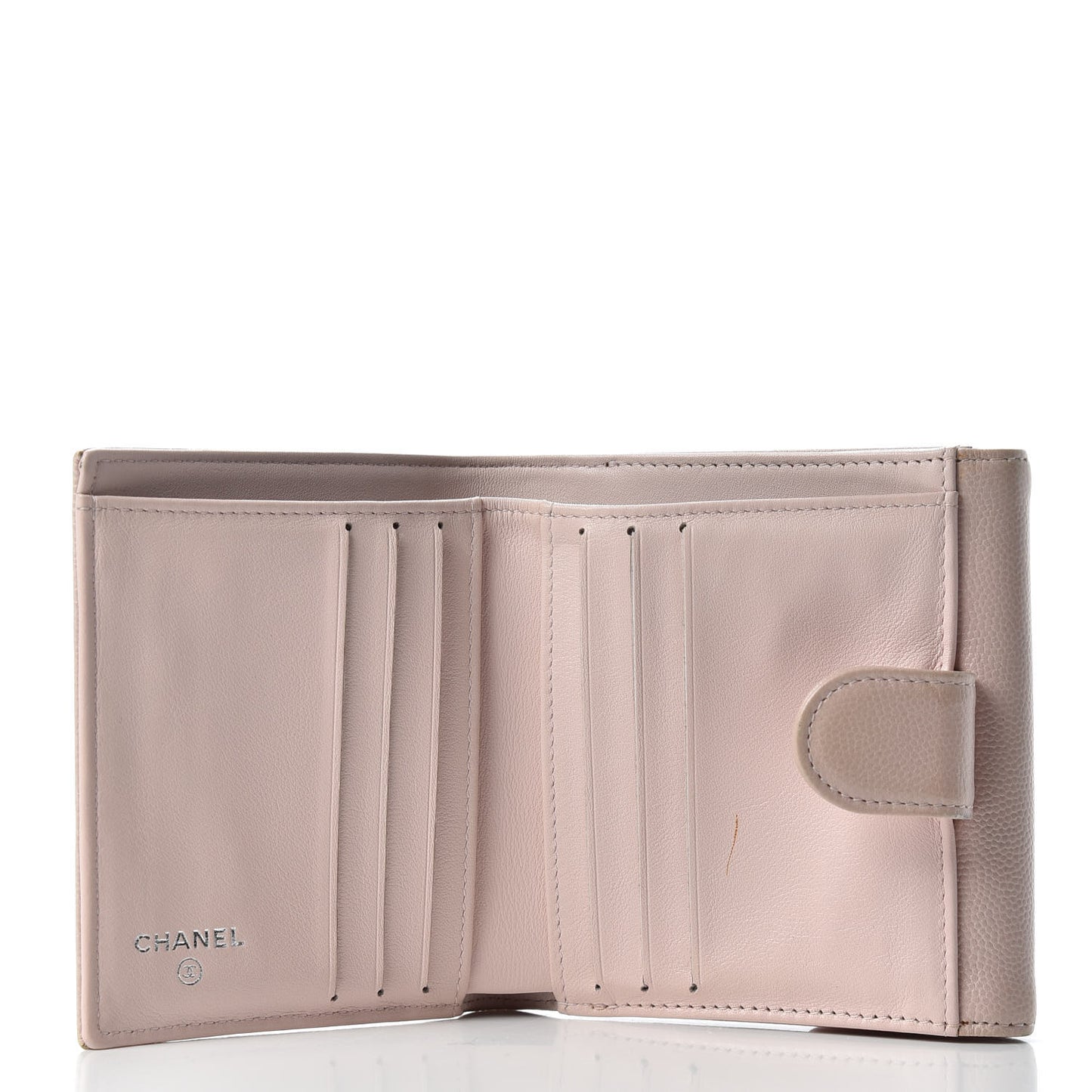 Caviar Sevruga French Compact Wallet Light Pink