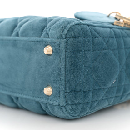 Christian Dior Velvet Mini Lady Dior Blue 10 of 10