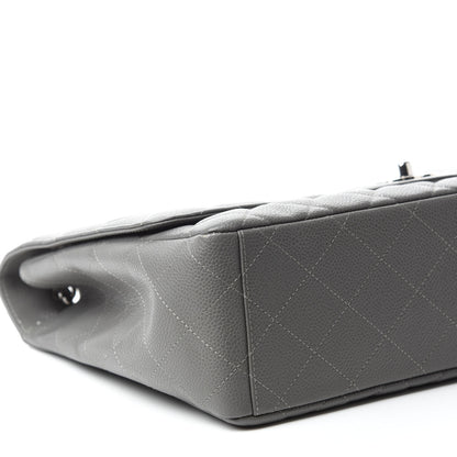 Chanel Caviar Quilted Maxi Single Flap Grey 6 of 11