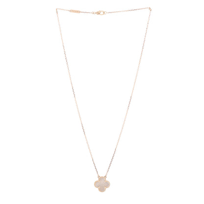 Van Cleef & Arpels 18K Yellow Gold Mother of Pearl Vintage Alhambra Pendant Necklace 3 of 5