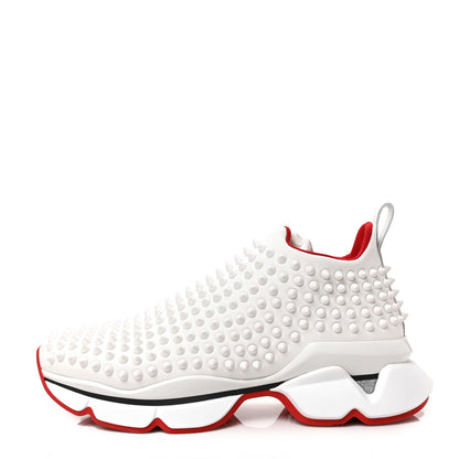 Christian Louboutin Neoprene Spike Sock Donna Flat Sneakers 39 White Snow 1 of 8