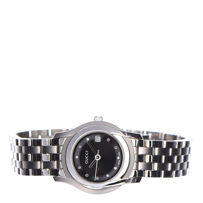 Gucci Stainless Steel Diamond 27mm 5500L Quartz Watch Black 3 of 6