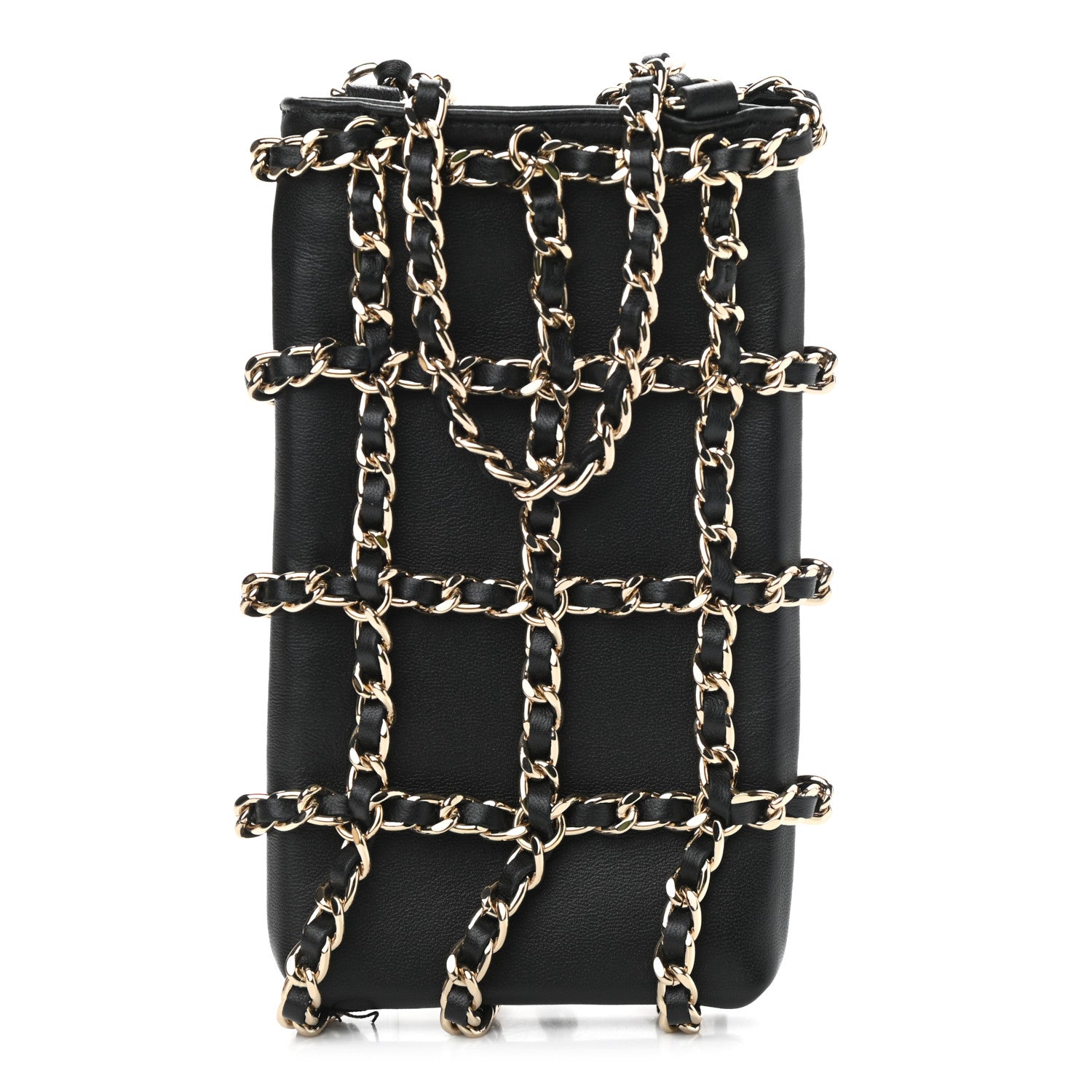 Chanel Lambskin Tech Me Out Clutch With Chain Black 1 of 13