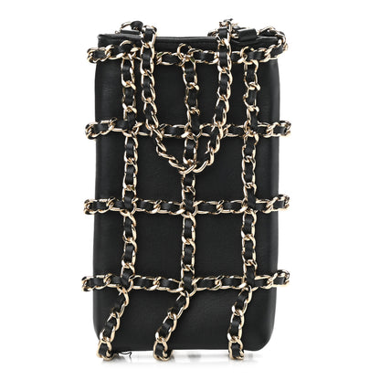 Chanel Lambskin Tech Me Out Clutch With Chain Black 1 of 13