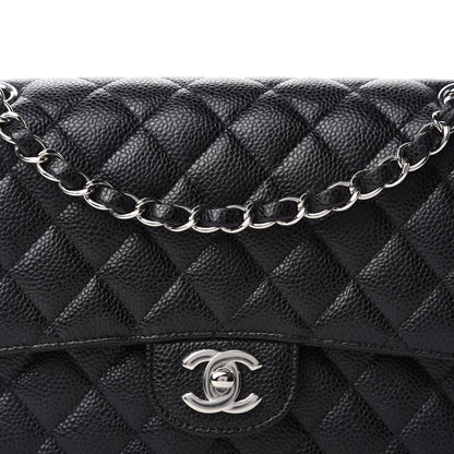 Chanel Caviar Quilted Medium Double Flap Black 10 of 11