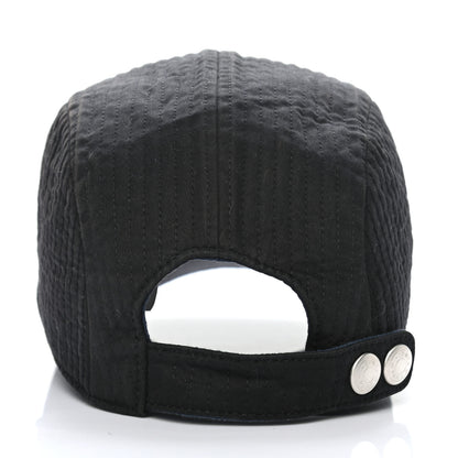 Hermes Cotton Viscose Stitched Hat 60 Black 6 of 8