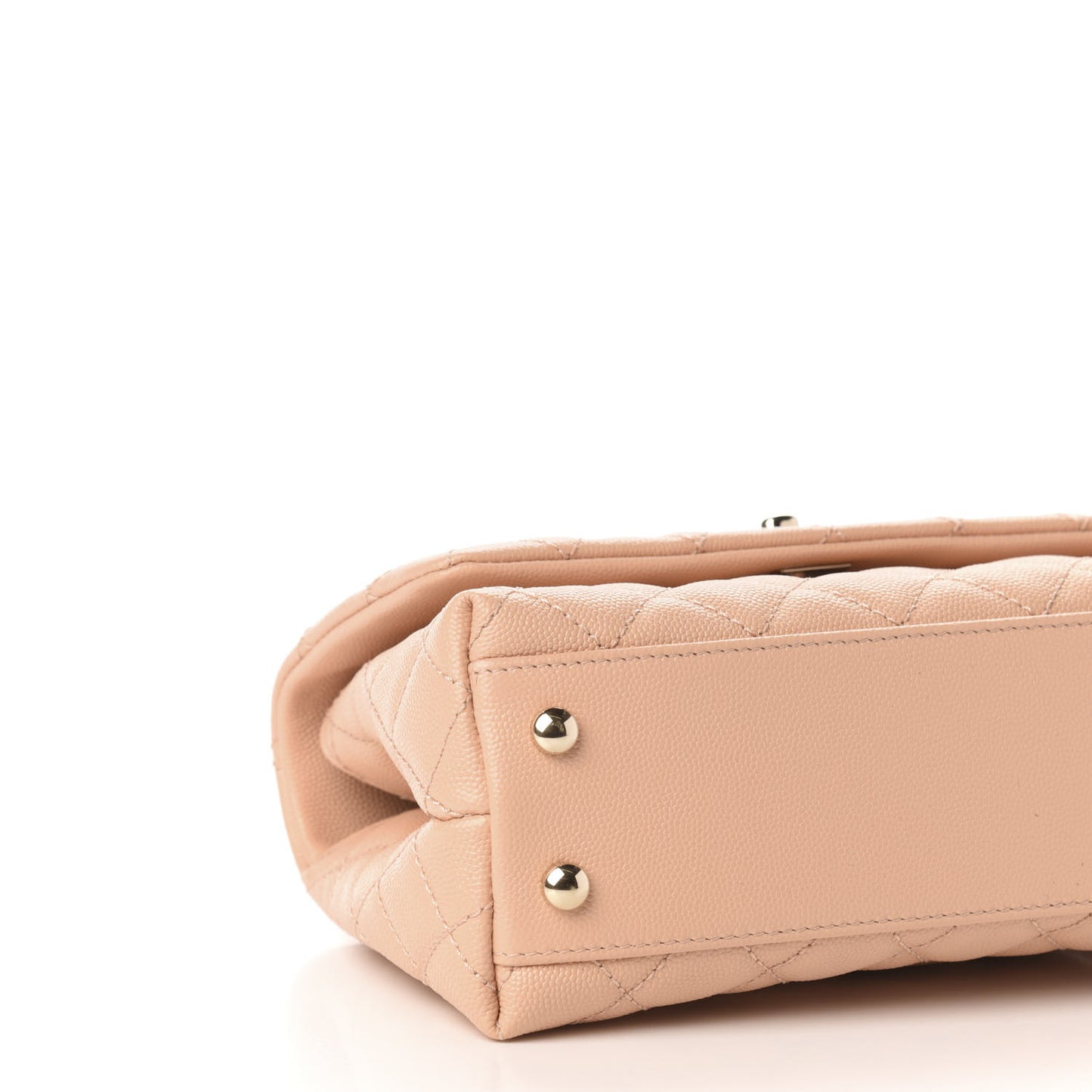 Caviar Quilted Mini Coco Handle Flap Light Pink