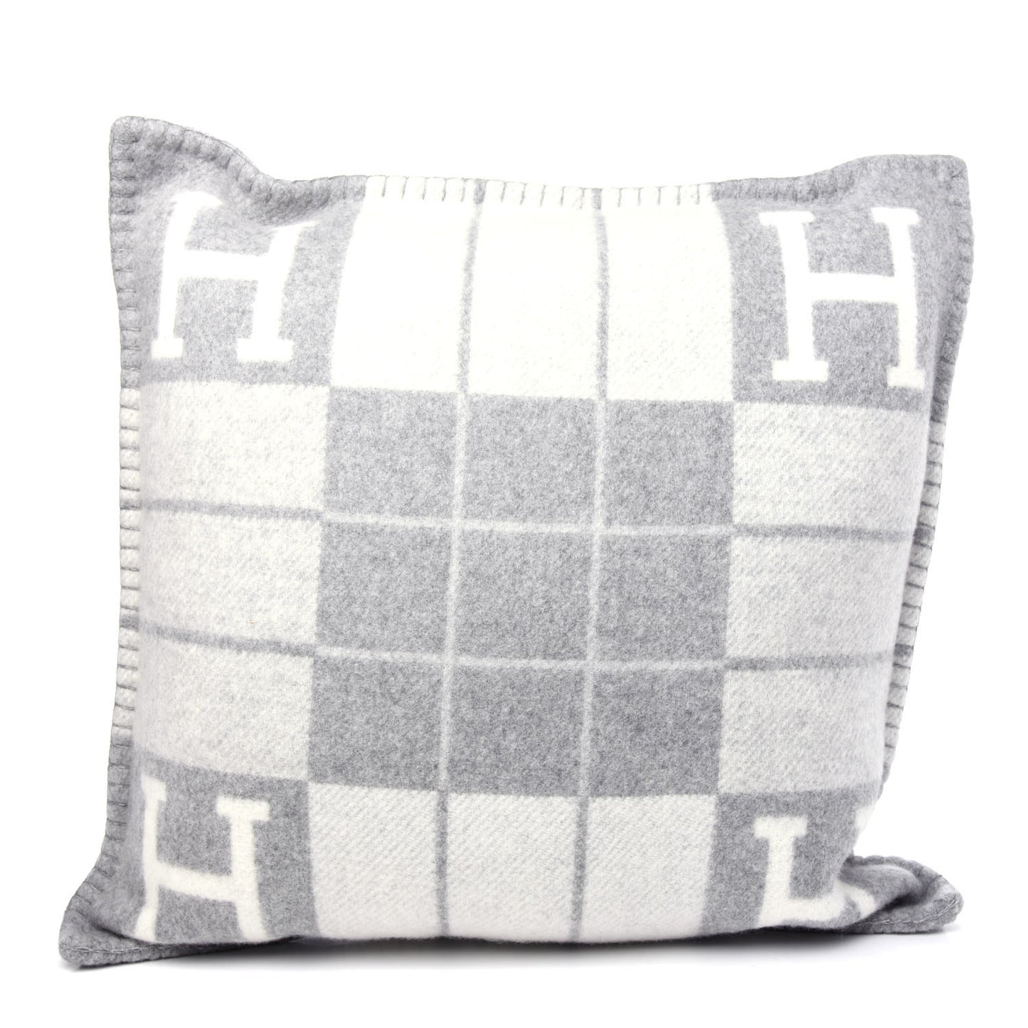 Wool Cashmere Avalon III Pillow PM Ecru Gris Clair
