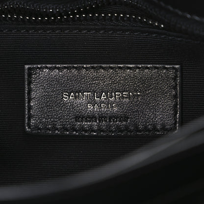 Saint Laurent Calfskin Y Quilted Monogram Monochrome Toy Loulou Crossbody Bag Black 6 of 10