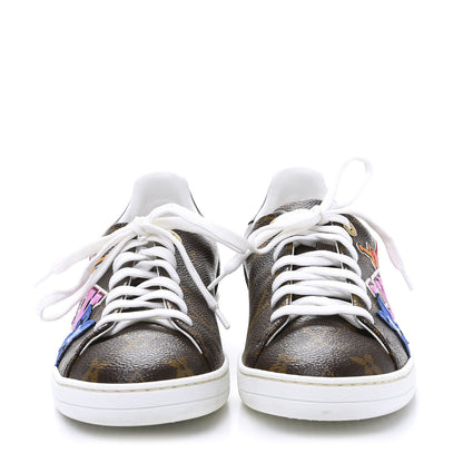 Louis Vuitton Calfskin Monogram LV Black Heart Sneakers 38 Cacao 2 of 8