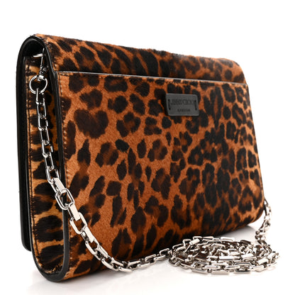 Jimmy Choo Pony Hair Leopard Varenne Chain Clutch Natural 3 of 10