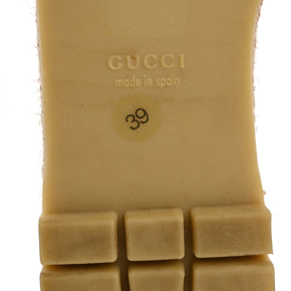 Gucci Nappa Matelasse GG Marmont Platform Espadrille Slide Sandals 39 Black 8 of 9