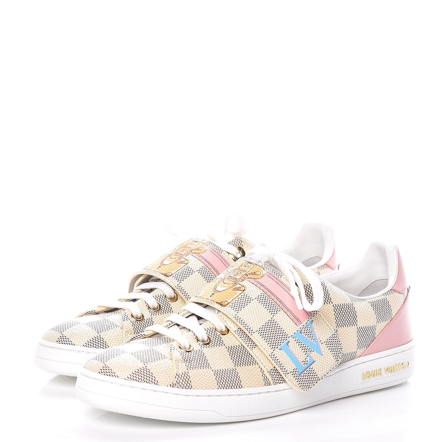 Louis Vuitton Damier Azur Summer Trunks Frontrow Sneakers 36.5 3 of 9