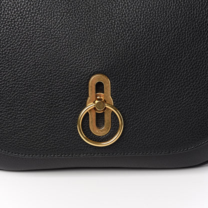 Mulberry Small Classic Grain Calfskin Amberley Satchel Black 12 of 13
