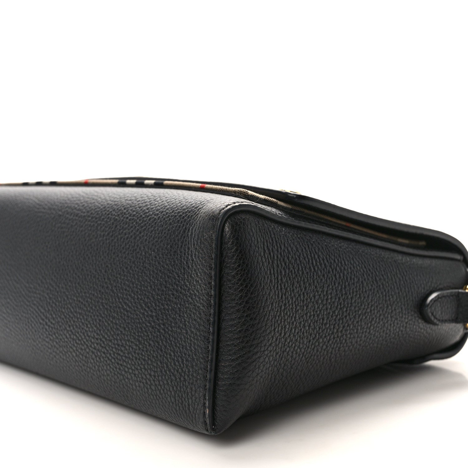 Burberry Grainy Calfskin Vintage Check Note Crossbody Bag Black 8 of 8