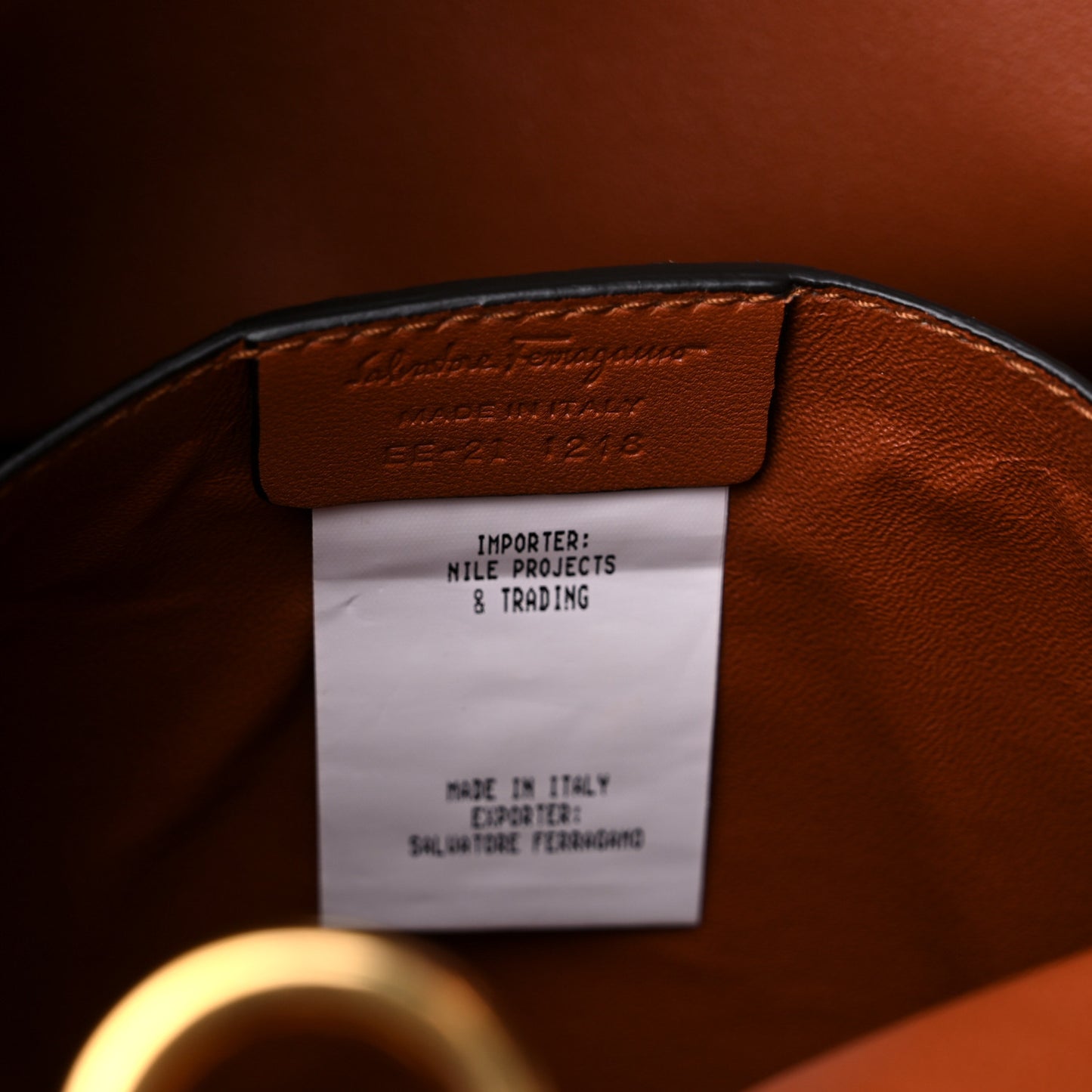 Calfskin Gancini Trifolio Tote Bag Siena Tan