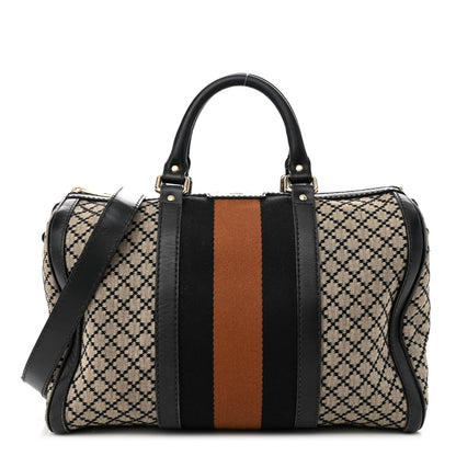 Gucci Diamante Vintage Web Medium Boston Black 1 of 29