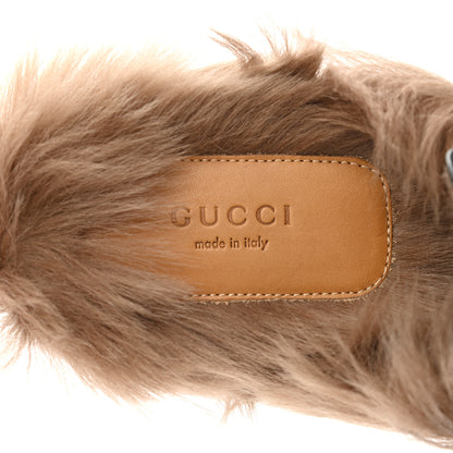 Gucci Calfskin Fur Womens Princetown Slippers 41 Black 7 of 10