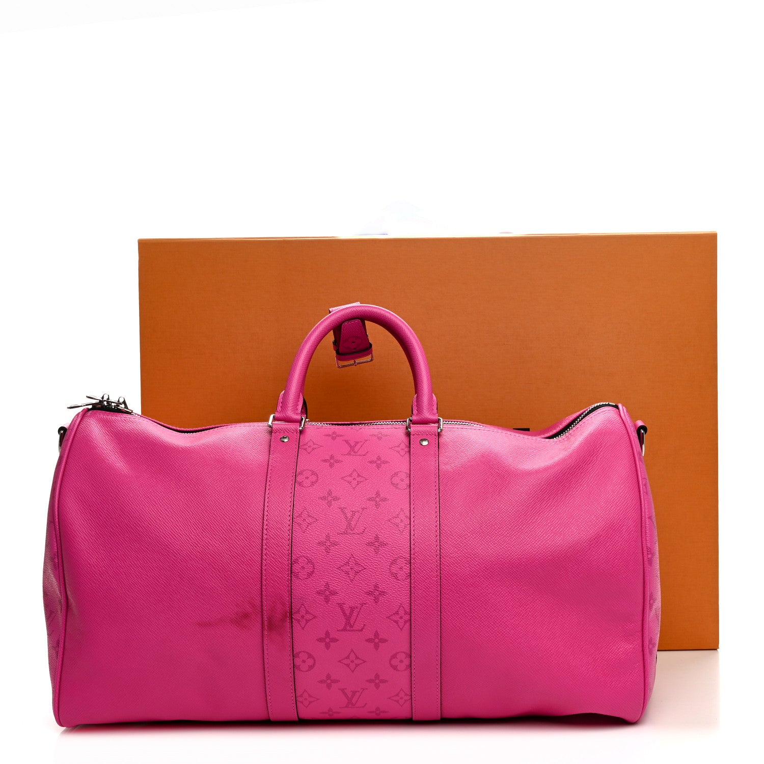 Louis Vuitton Taigarama Keepall Bandouliere 50 Fuchsia 11 of 11