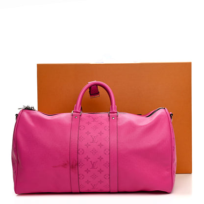 Louis Vuitton Taigarama Keepall Bandouliere 50 Fuchsia 11 of 11