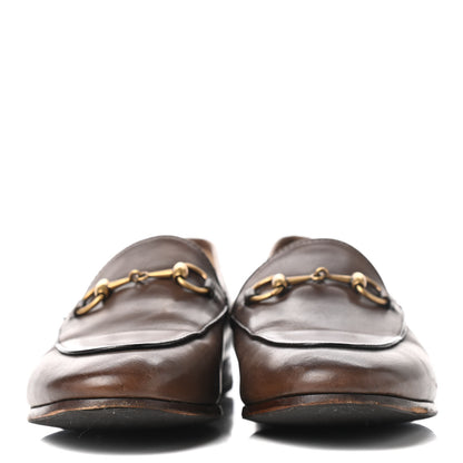 Gucci Calfskin Womens Jordaan Horsebit Loafers 37 Fondente Brown 2 of 10